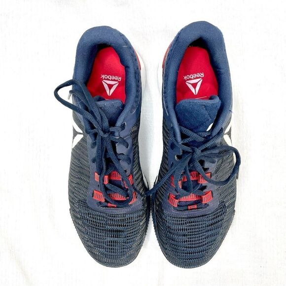 Reebok JJ II Watt Trainers Navy Blue and Red Men's Size 7 - Picture 4 of 9